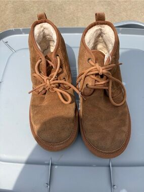 UGG Chestnut Suede Shearling-Lined Lace Boot